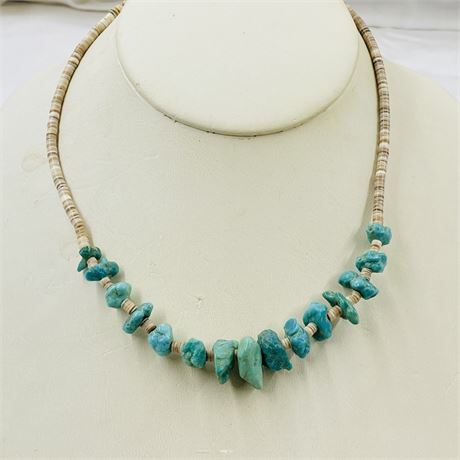 Vtg Navajo Turquoise Necklace