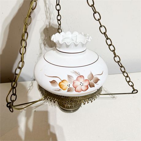 Vintage Electric Hanging Hurricane Lamp