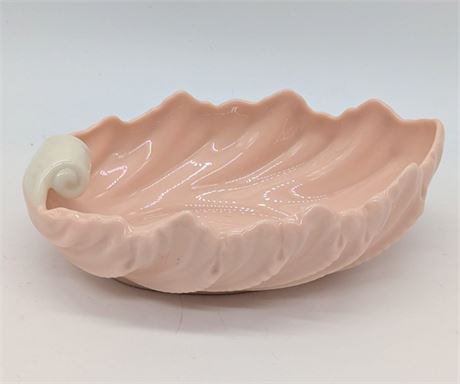 Vtg Lenox Peach Shell Dish