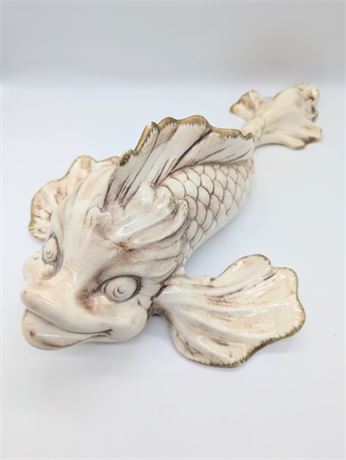 Vtg. 20" Signed Anthony Freeman & McFarlin USA Pottery Fish #334