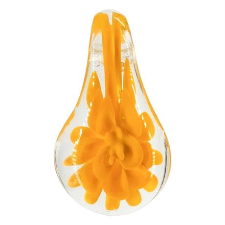 Vintage Hand Blown Art Glass Pendant