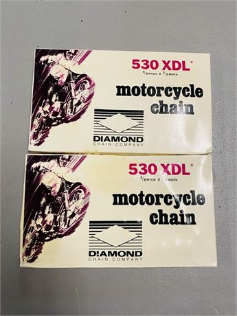 2 NOS Diamond 530 XDL Motorcycle Chains