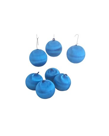 Lot of 7 VTG Satin Ball Ornaments