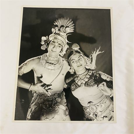 RARE Uday + Amala Shankar Original Press Photo
