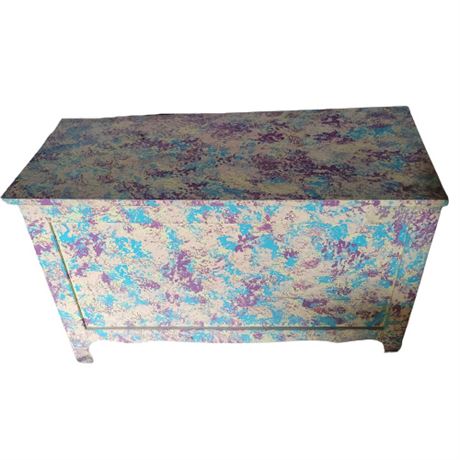 Hand Painted Antique Solid Wood Chest