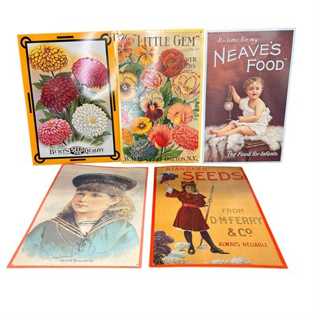 Lot of Metal Decorative Signs
