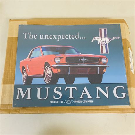 Case of 25 Ford Mustang Metal Retro Signs 12.5x16”