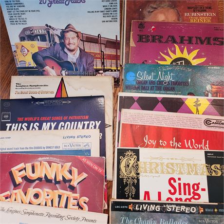 Large Vintage Vinyl Record Lot. Whole Box, 12"