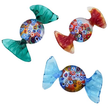 Vintage Italian Millefiori Art Glass Candies