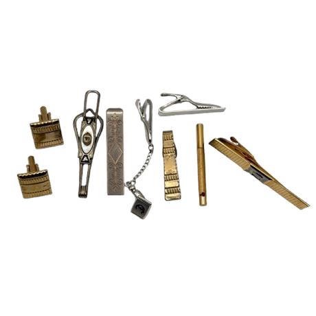 Vintage Tie Clasps & Cuff Links
