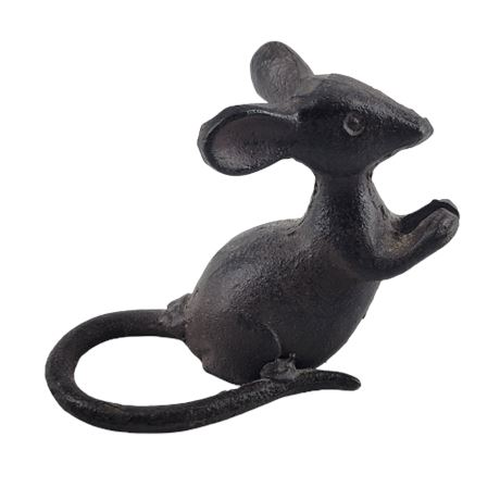 Cast Iron Decorative Sitting Mouse