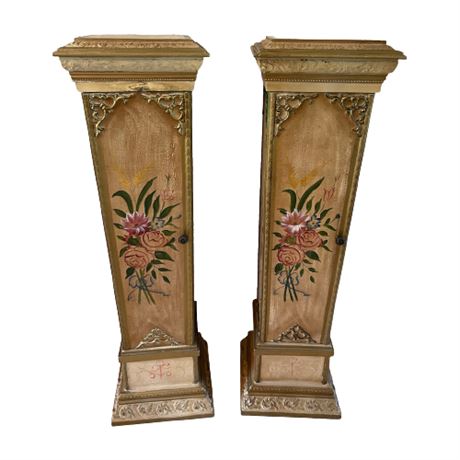 Pair of Decorative Transitional Plant Stands