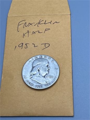 1952D Franklin libertyhalf dollar 5.05g