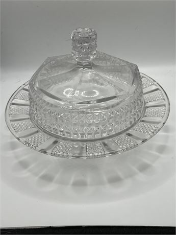 Vintage Bryce crystal covered dish