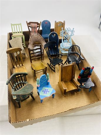 Vtg Miniature Chair Lot
