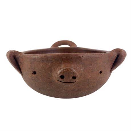 Artisan Pottery Pig Bowl