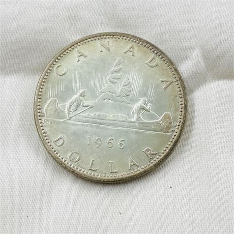 BU 1966 Canada Silver Dollar
