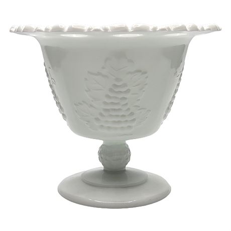Colony "Harvest Milk Glass" Footed Candy Dish, No Lid