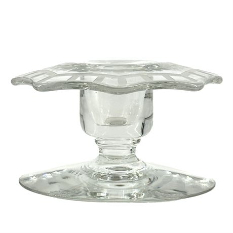 Vintage Paden City Cut Crystal Candle Holder