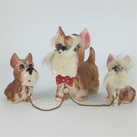 Vintage Scottish Terriers Mother and Puppies