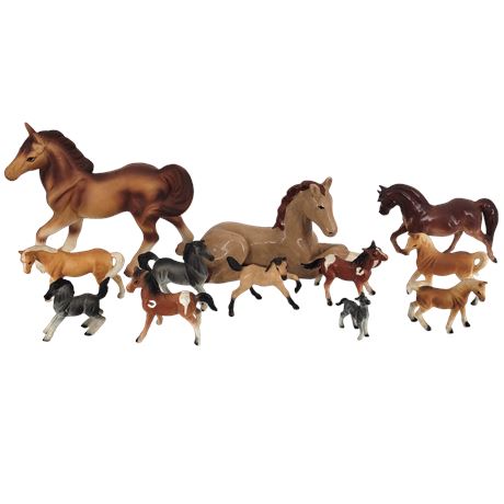 Large Horse Figurines Lot