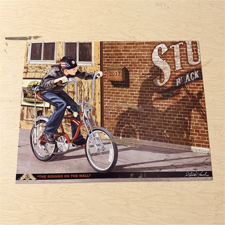 Motorcycle 12.5x16” Retro Metal Sign