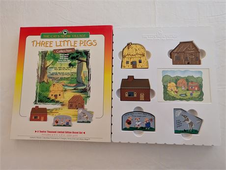 Cat's Meow Three Little Pigs Village Collection