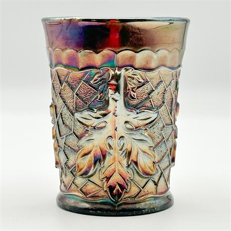 Dugan Amethyst Carnival Glass Tumbler