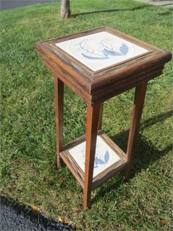 Tile-Top Small Side Table