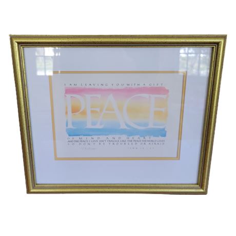 Framed John 14:27 Peace Print