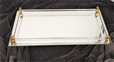 Glass Mirrored Display Perfume/ Jewelry Tray