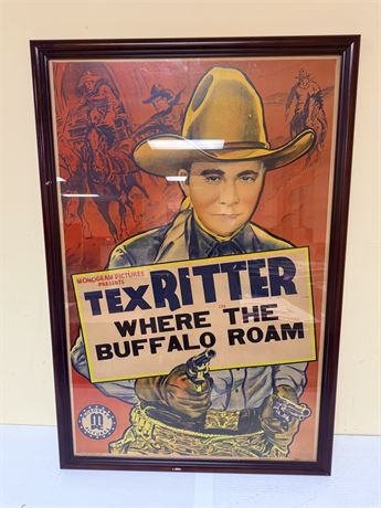 Where The Buffalo Roam Original Framed Movie Poster