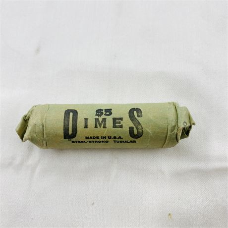 Unsearched $5 Mercury Dime Roll