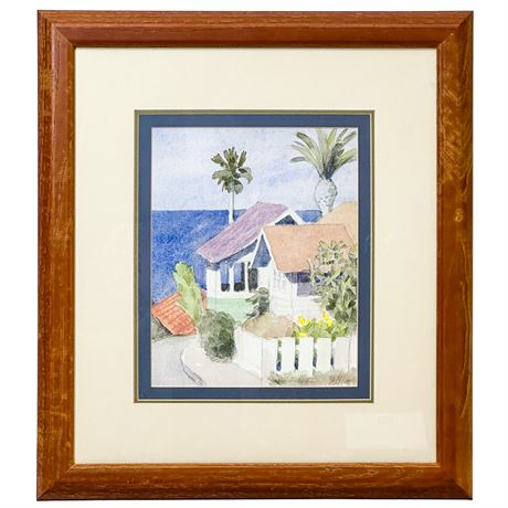 Framed Print of an Original Watercolor by William Buffett