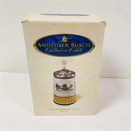 2007 Budweiser Membership Stein Mint in Orig Box