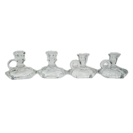 Vintage Westmoreland and Duncan & Miller Toy Candlestick Holders, Set of 4