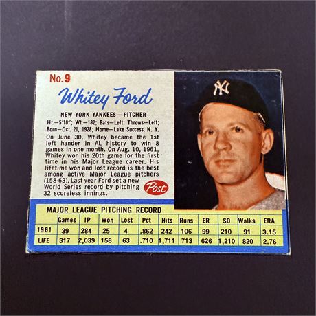 1962 Post Whitey Ford