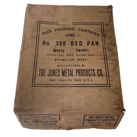 The Jones Metal Products Co. No. 380 White Enamel Bed Pan