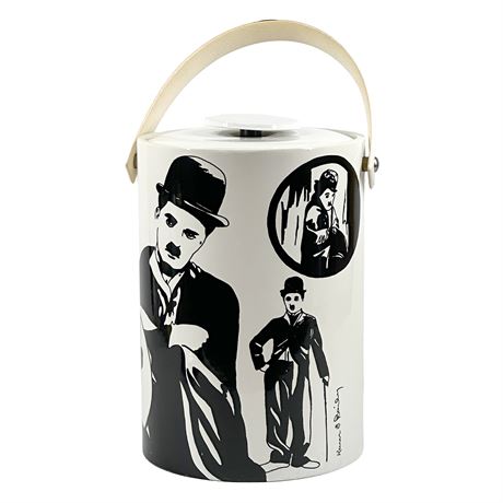 Charlie Chaplin-Themed Vintage Vinyl Ice Bucket