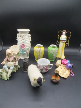 Misc. Small Vases, Figurines & Ram