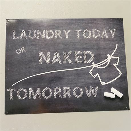 12.5x16” Laundry Metal Sign