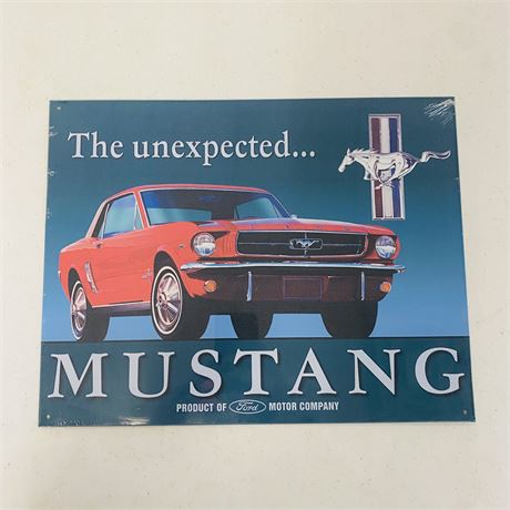 Ford Mustang 12.5x16” Metal Retro Sign