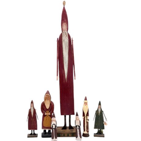 Wood Santas