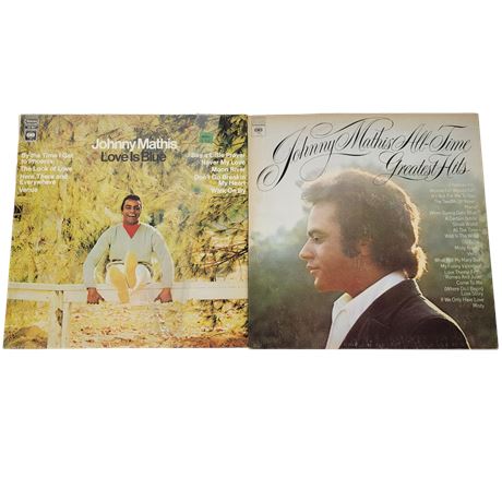 Johnny Mathis "Love is Blue" / "Greatest Hits" Vinyl Records