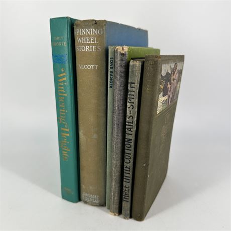 Lot of Vintage Books Alcott, Bronte & Others
