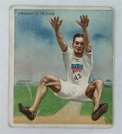 Antique Frank C Irons Mecca Cigarettes Advertising Champion Athlete Trade Card