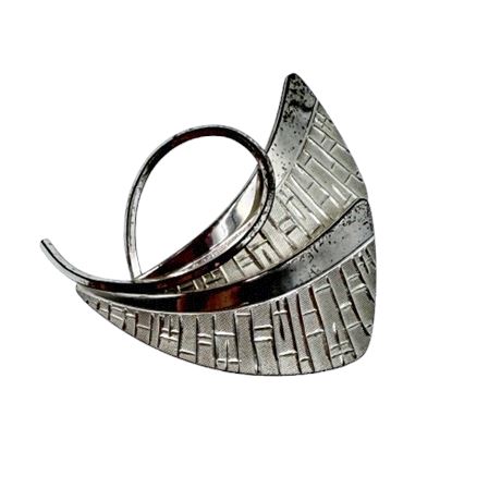 Silver 835 Abstract Vintage Pin