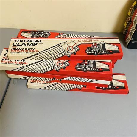 11 NOS Tru-Seal Exhaust Clamp Sets