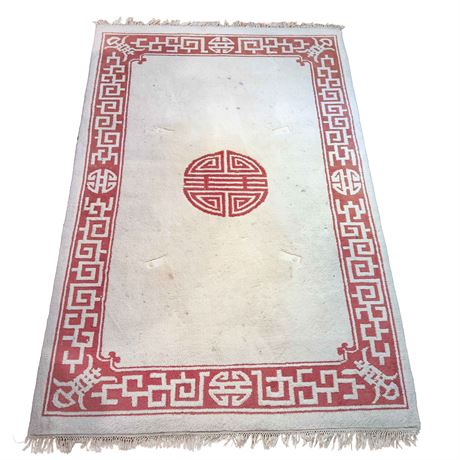 Vintage High-Pile Oriental Rug