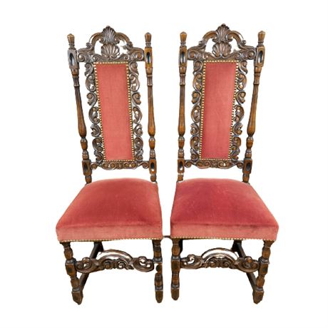 Victorian English Carved Dining Chairs